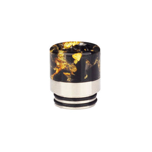 810 Resin Drip Tip mouthpiece luxurious Gold flake Design Resin & Steel by CVSvape