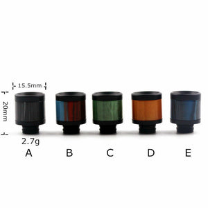 510 Drip Tip Black & Colourful Epoxy Resin Delrin Design by CVSvape