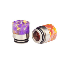 810 Resin Drip Tip mouthpiece luxurious Gold flake Design Resin & Steel by CVSvape