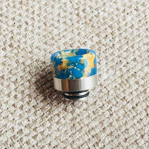 510 Resin Drip Tip wide bore mouthpieces luxurious Gold flake Design by CVSvape