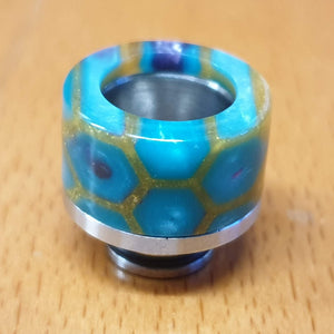 510 Drip Tip Stainless Steel & Resin Cobra Snake skin by CVSvape Colourful Delrin by CVSvape