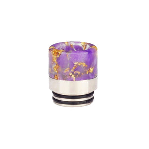 810 Resin Drip Tip mouthpiece luxurious Gold flake Design Resin & Steel by CVSvape