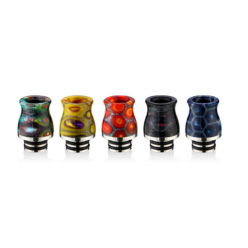 510 Drip Tip Shaped Colourful Snake skin by CVSvape Resin & Stainless by CVSvape