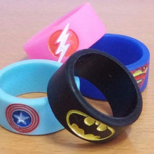 All FOUR Superhero Vape Rings - Batman, Superman, Captain America and The Flash