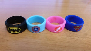 All FOUR Superhero Vape Rings - Batman, Superman, Captain America and The Flash