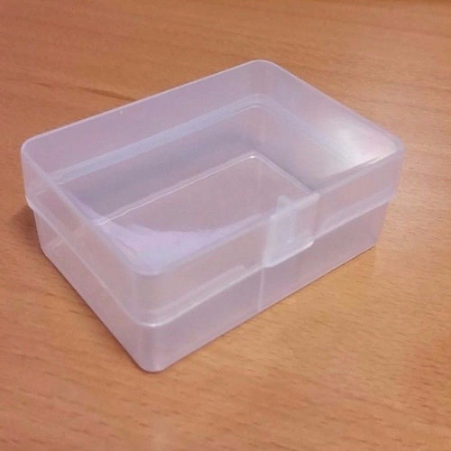 Small plastic box clear 70mm x 50mm x 29mm fits 18650 batteries