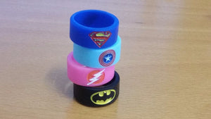 All FOUR Superhero Vape Rings - Batman, Superman, Captain America and The Flash