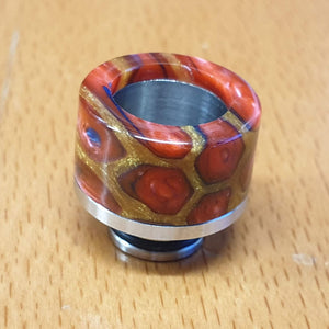 510 Drip Tip Stainless Steel & Resin Cobra Snake skin by CVSvape Colourful Delrin by CVSvape