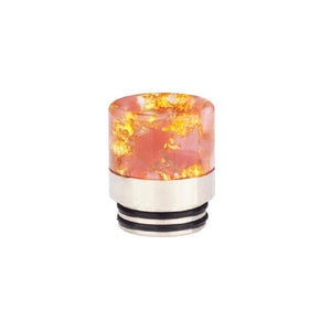 810 Resin Drip Tip mouthpiece luxurious Gold flake Design Resin & Steel by CVSvape