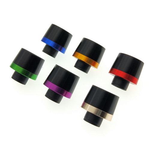 510 Drip Tip Wide Black plastic with colour band by CVSvape