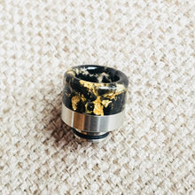 510 Resin Drip Tip wide bore mouthpieces luxurious Gold flake Design by CVSvape