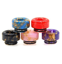 810 Resin Drip Tip wide bore mouthpieces luxurious Gold flake Design by CVSvape