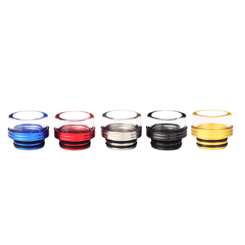 810 Drip Tip Clear Resin and Coloured Metal  by CVSvape